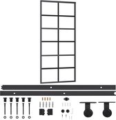 vidaXL-Schuifdeur-met-beslag-90x205-cm-aluminium-en-ESG-glas