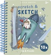 Little Dutch livre à gratter et à dessin Scratch and Sketch Jim & Friends - Bambolino Toys