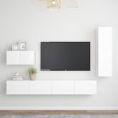 The Living Store Televisiemeubelset - onbekend - Tv-meubel - wit - spaanplaat - 60 x 30 x 30 cm - 30.5 x 30 x 110 cm - 100 x 30 x 30 cm