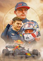 Affiche Max Verstappen - Red Bull Racing - Formule 1 - Décoration murale Max Verstappen - 432 x 610 mm (format A2+)