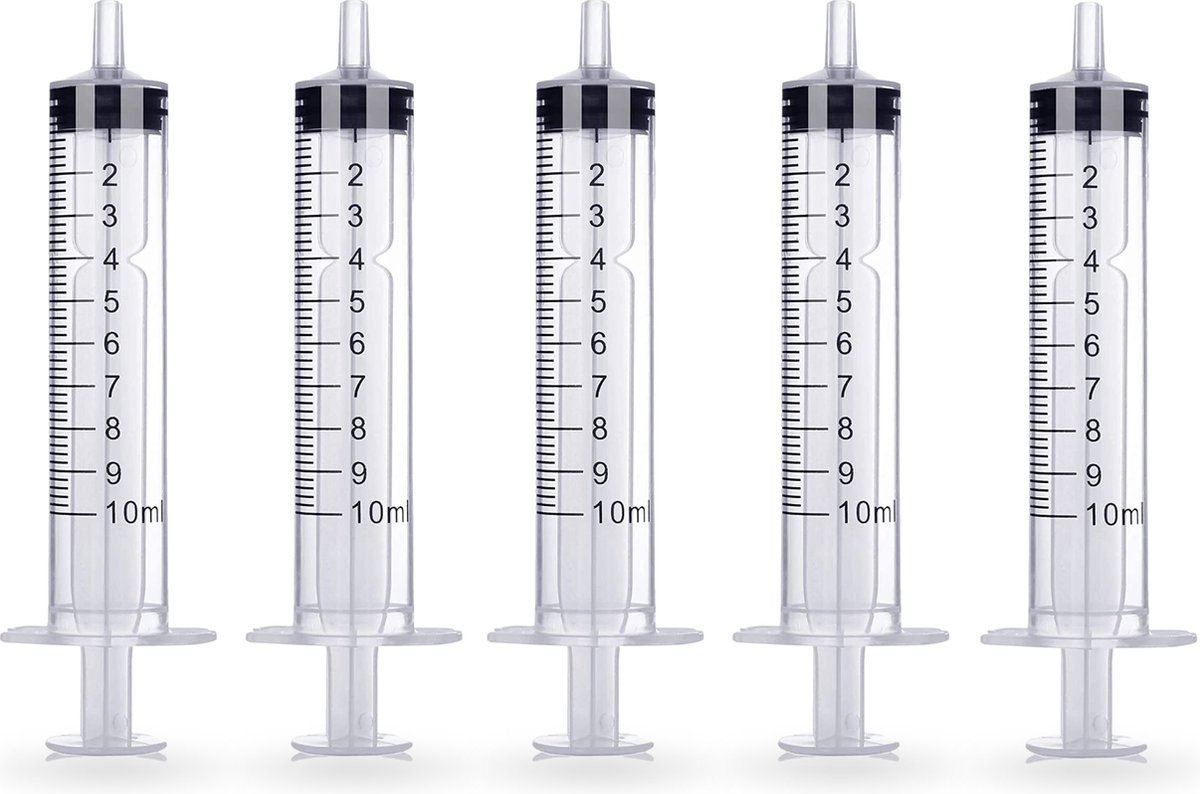 Goedkoopste Spuit - Spuiten - Injectiespuit - Doseerspuit - Injectiespuit Zonder Naald - 10ml - 5 Stuks