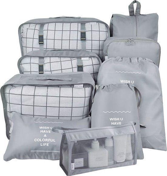 Prezon Compressie Verpakking Cubes - Opgewaardeerd Mesh Venster - Travel Organizers