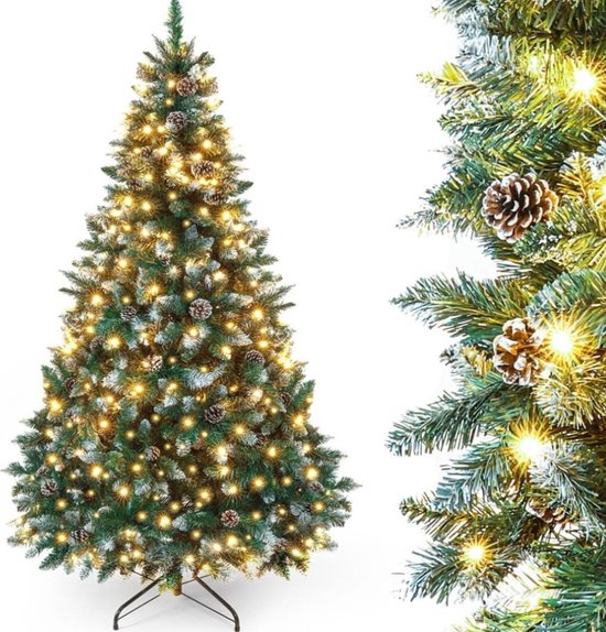 Odenneboom Kunstkerstboom 180cm met Verlichting voor binnen en buiten LED Kerstboom...
