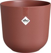 Elho Jazz Rond 23 Bloempot voor Binnen - Woonaccessoire van 100% Gereycled Plastic - Toscaans Rood