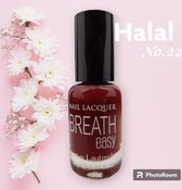 Halal Nagellak - BreathEasy - nagellak no. 22 - waterdoorlatend - luchtdoorlatend - Halal