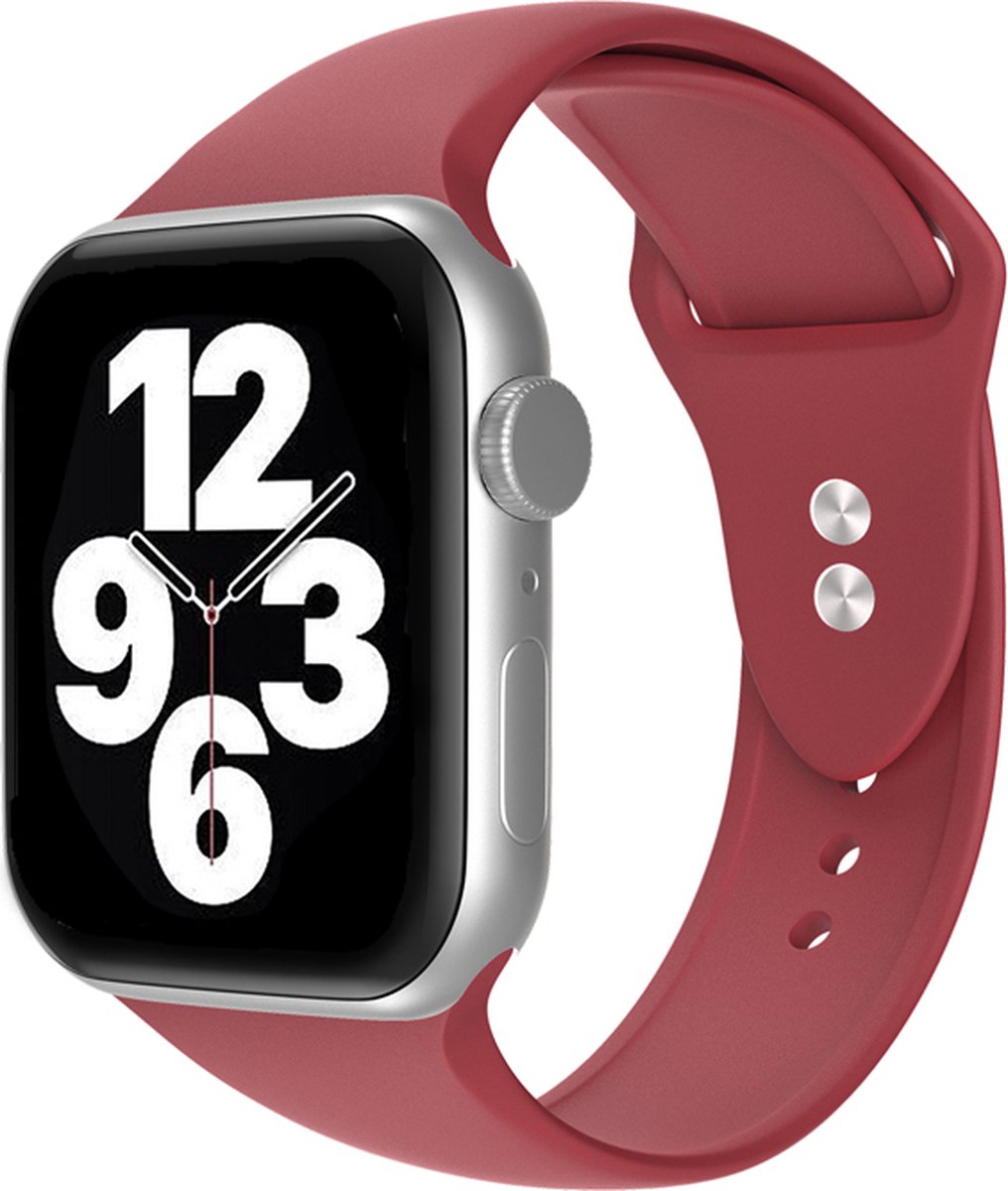 Gerrey® Siliconen bandje geschikt voor Apple Watch - Rood Siliconen - 38/40/41 mm - Gerrey - Series 1 2 3 4 5 6 SE 7 8 - Geschikt voor Apple Watch
