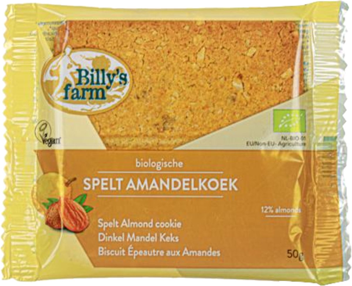 Billy's Farm Spelt amandelkoeken 50 gram