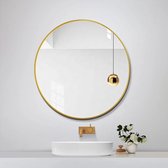 Nordic Style® Wandspiegel 80x80cm | Zacht Goud | Scandinavische Spiegels | Cirkel | Wandspiegel | Badkamerspiegel | Gangspiegel
