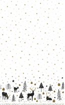 Duni - Kerst tafellaken/tafelkleed - 138x220 cm - papier -rendieren - rechthoekig
