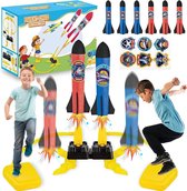Luxe raket speelgoed - Raketwerper met 6 schuimrubberen raketten