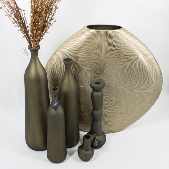 Vase aluminium vert