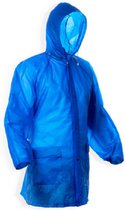 Eizook Regenjas - Beschermjas met mouwen - 100% EVA - Transparant Blauw