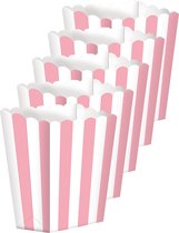 Boîtes à pop-corn rose clair 20 pièces - Boîtes à pop-corn / boîtes à chips / boîtes à collations anniversaire / fête des enfants.