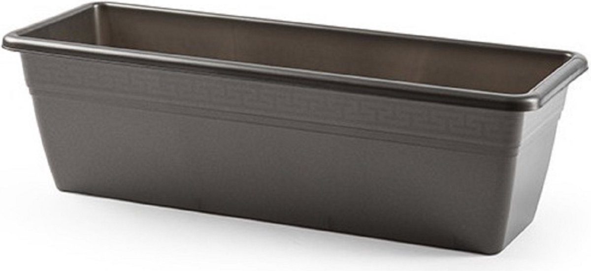 PlasticForte Plantenbak - antraciet grijs - rechthoekig - 50 x 17 x 15 cm - bloembak