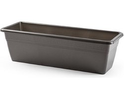 PlasticForte Plantenbak - antraciet grijs - rechthoekig - 50 x 17 x 15 cm - bloembak