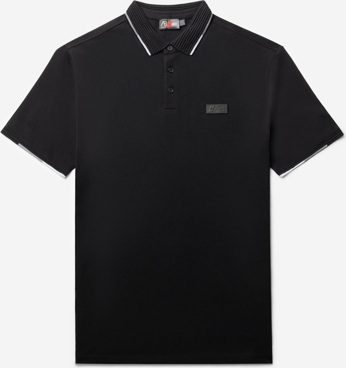 AB Lifestyle - Triple Coloured Polo | Jet Black - Heren - Maat: S