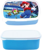 boîte à pain - boîte à lunch - mario tennis - bleu - fournitures scolaires