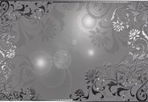 Fotobehang - Vlies Behang - Abstracte Versieringen - Patroon - Zilver - 416 x 254 cm