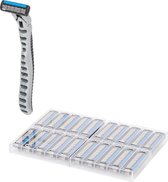 Heren Scheermes met extra mesjes (16 + 5 extra) - XXL Voordeelverpakking - Glijstrip - Comfortgreep - Flexibele scheerkop