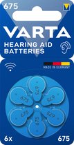 Varta Hearing Aid Batteries 675 Bli 6 ZA675 Knoopcel Zink-lucht 1.4 V 6 stuk(s)
