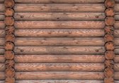 Fotobehang - Vlies Behang - Schutting - Houten Planken - 208 x 146 cm