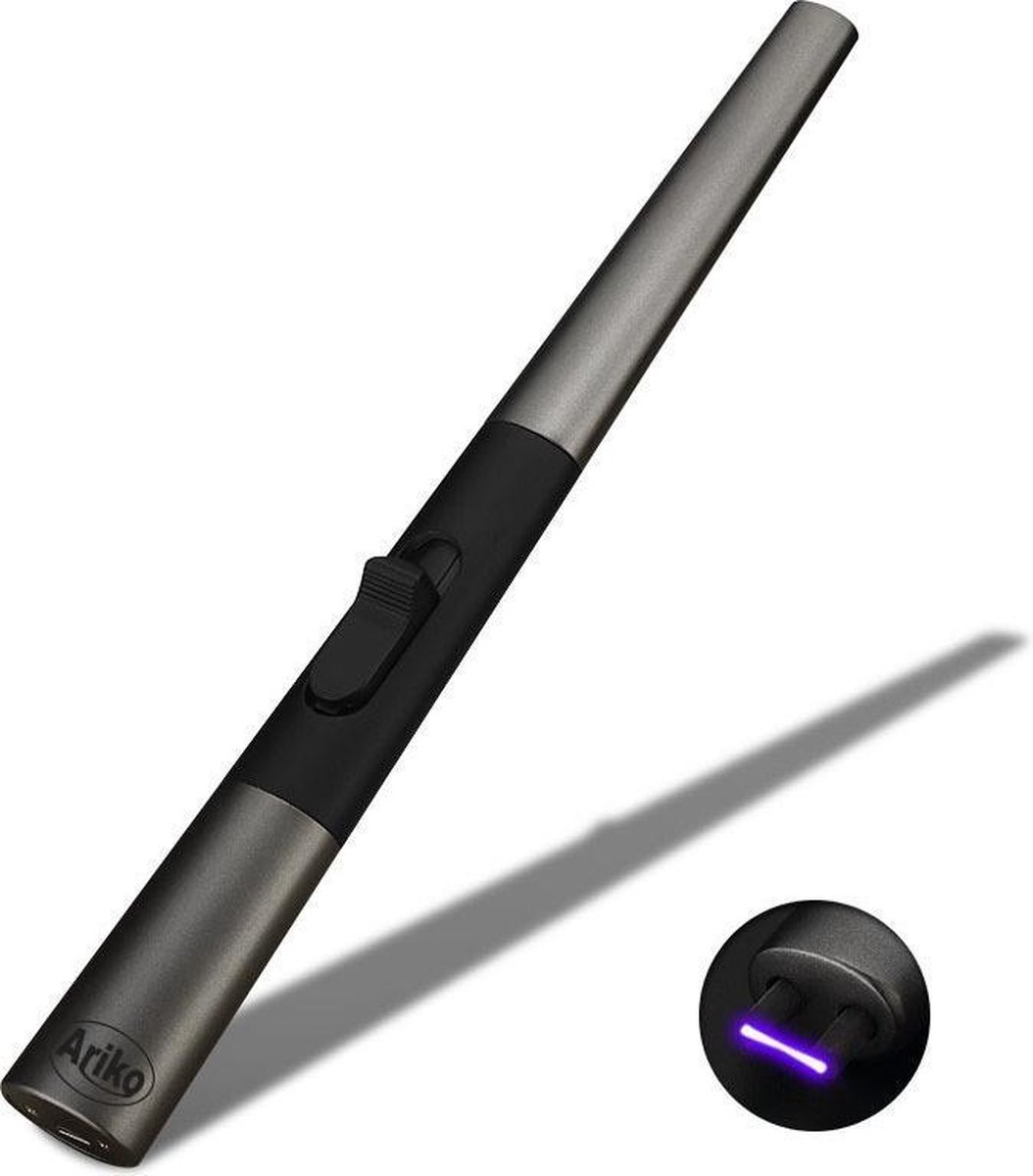 Goedkoopste Ariko Luxe Plasma Arc aansteker (Zwart) in cadeaudoos|USB- oplaadbaar| Vlamloze elektrische aansteker voor keuken, kaars, BBQ of openhaard| In- en outdoor| Chique design