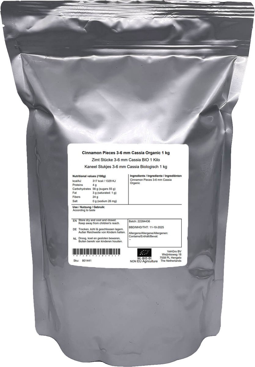 Goedkoopste Kaneel Stukjes 3-6 mm Cassia - 1 Kg - Holyflavours