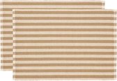 Södahl Statement Stripe Placemat 33 x 48 cm 2 stuks Beige