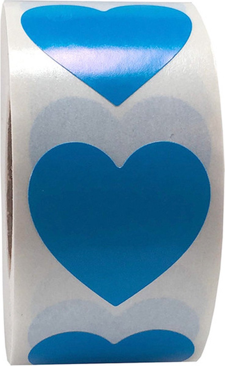Hart stickers - 2.5CM - 50 Stuks - Blauw