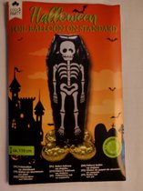 Halloween folie ballon Skelet, reuze afbeelding staand, 110 cm