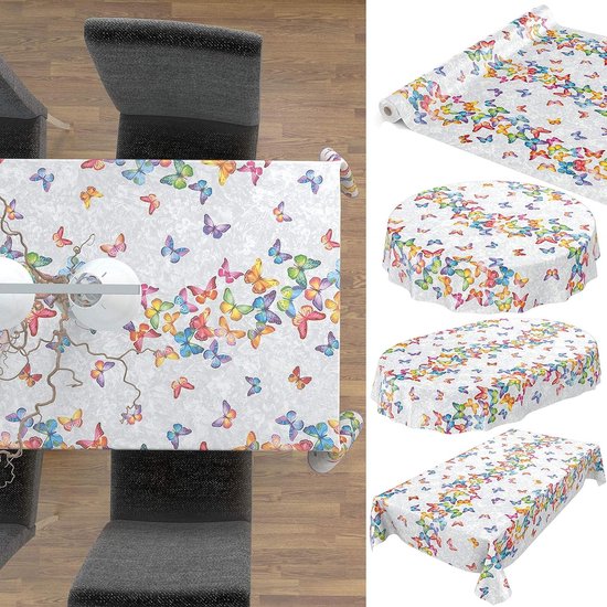 Wasdoek tafelkleed, vinyl, afwasbaar, elegant, tafelkleed, 400 x 140 cm, snijrand, tegels, antraciet