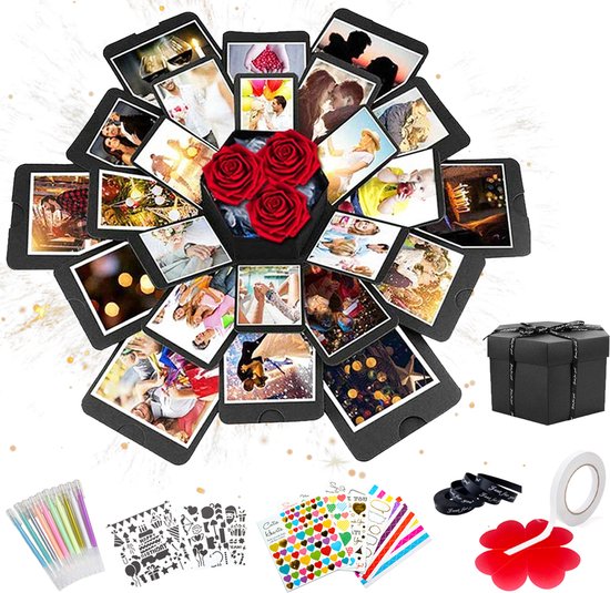 AWEMOZ Explosion AWEMOZ ® - Coffret Photo - Coffret Cadeau Unique - Cadeau Amour Pour Homme Et Femme