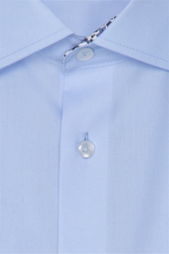 Seidensticker regular fit overhemd - lichtblauw (contrast) - Strijkvrij - Boordmaat: 40