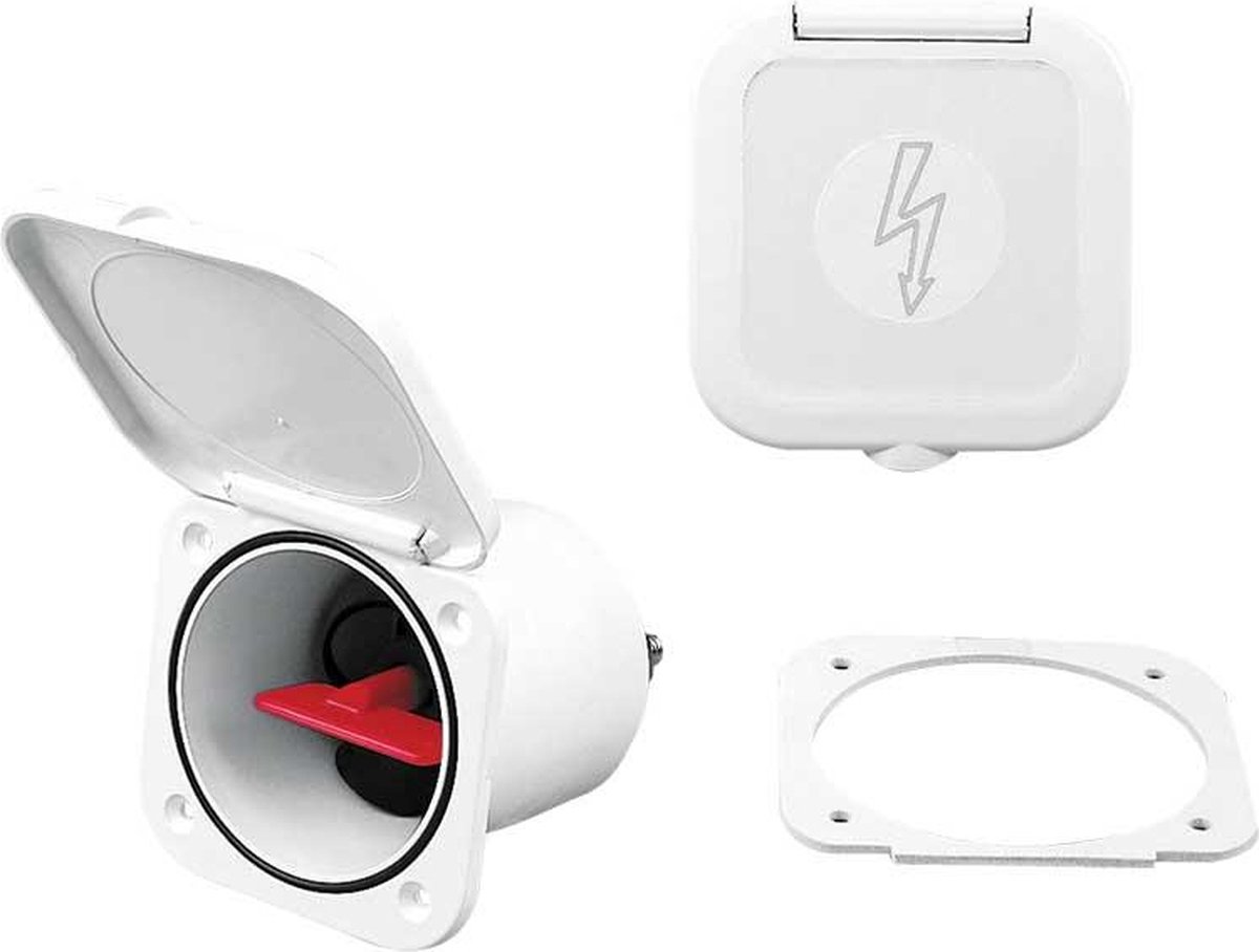 Lalizas Case w/Batt. Switch 100A, w/Watertight Lid, White
