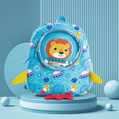 Ychee - Kinder Rugzak Raket Leeuw Astronaut - School - Kinderopvang - Reizen - Peuter - Kleuter - Backpack - Raket Leeuw