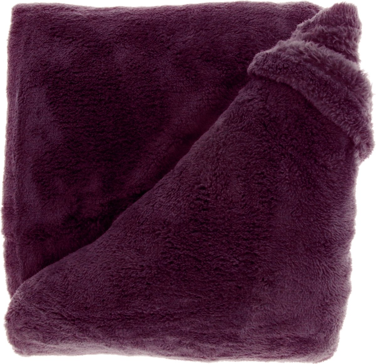 Unique Living Plaid Justin - Polyester - Paars - 150 x 200 x 0 cm (BxHxD)