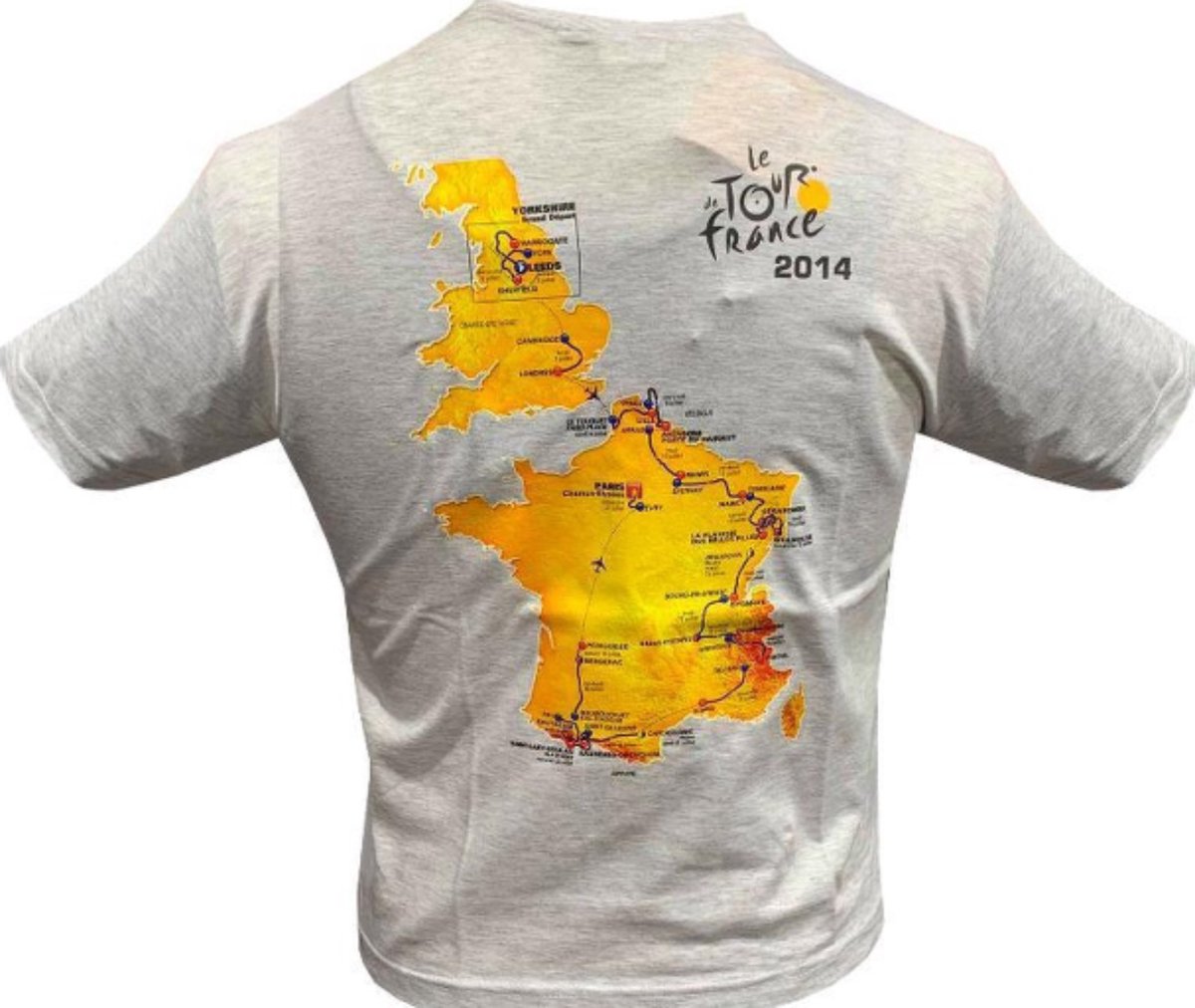 Tour de France Officiële Vintage T-shirt Grijs - Maat L