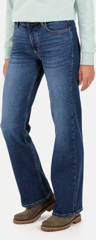 camel active 5-pocket jeans met wijde pijpen - Maat womenswear-28/32 - Blauw