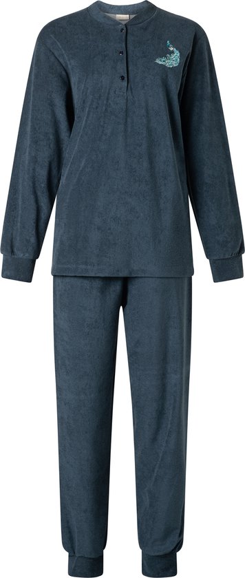 Dames Pyjama Lunatex badstof 124206 navy maat XL