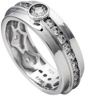 Diamonfire - Zilveren ring met steen Maat 18.0 - Moderne ring - Zirkonia in kastzetting