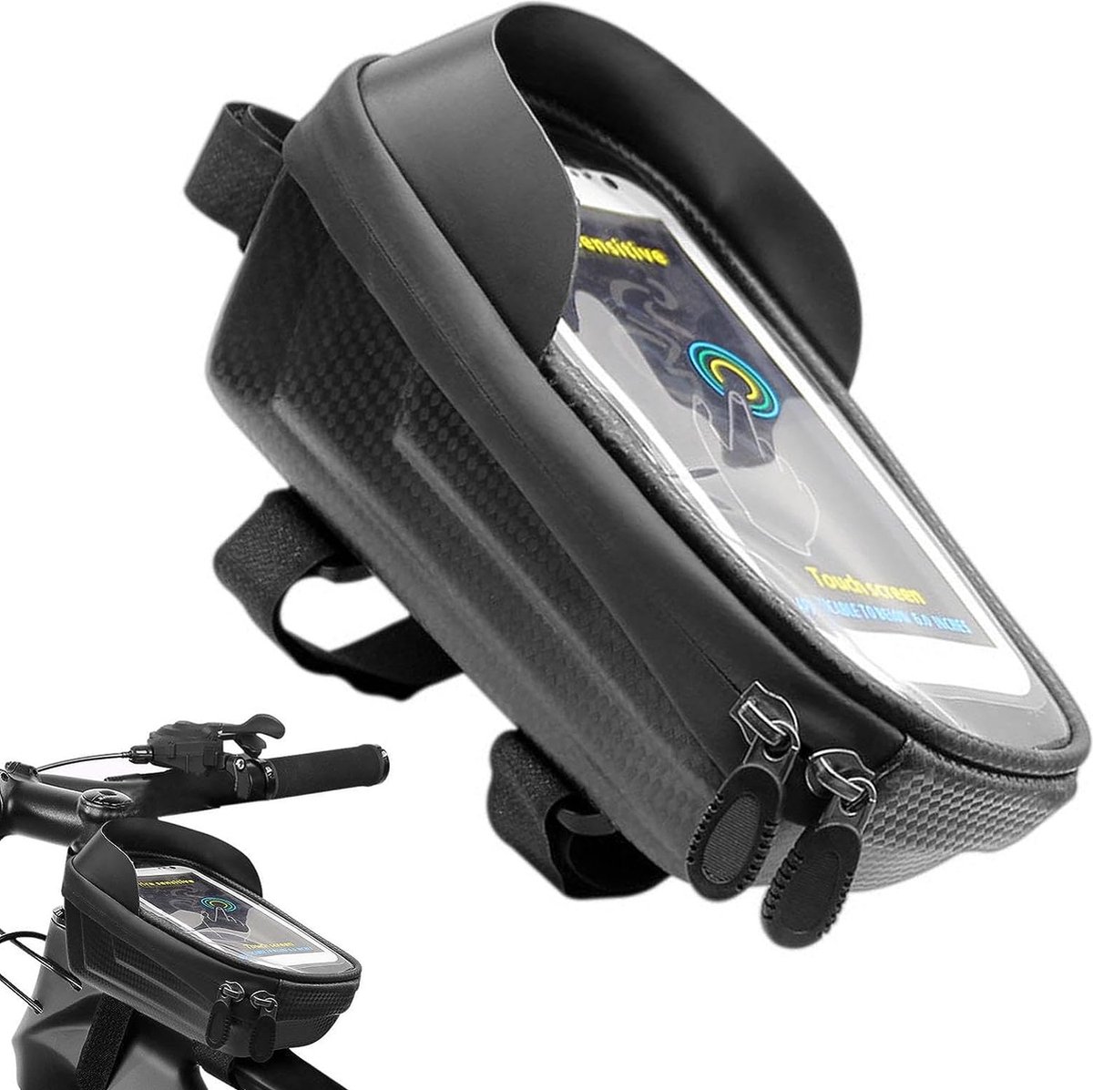 Sacoche de Cadre Vélo pour Smartphone, Sacoche de Guidon Vélo Etanche  Support Téléphone Vélo VTT Moto Scooter Housse Transparent - Cdiscount Sport