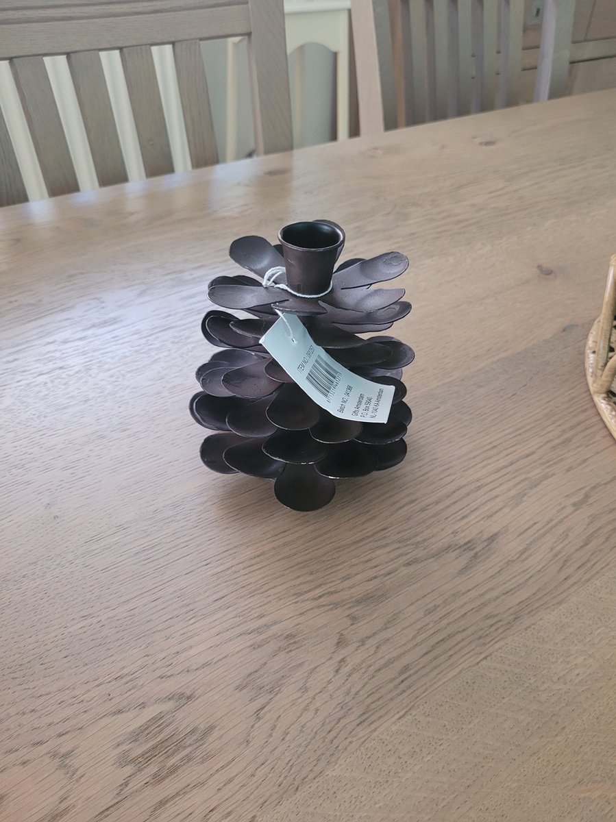 Bougeoir vintage en fer forgé, 16 cm | €35