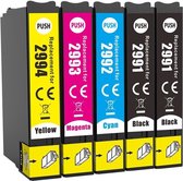 Inktcartridges Geschikt voor Epson 29XL | Multipack van 5 cartridges