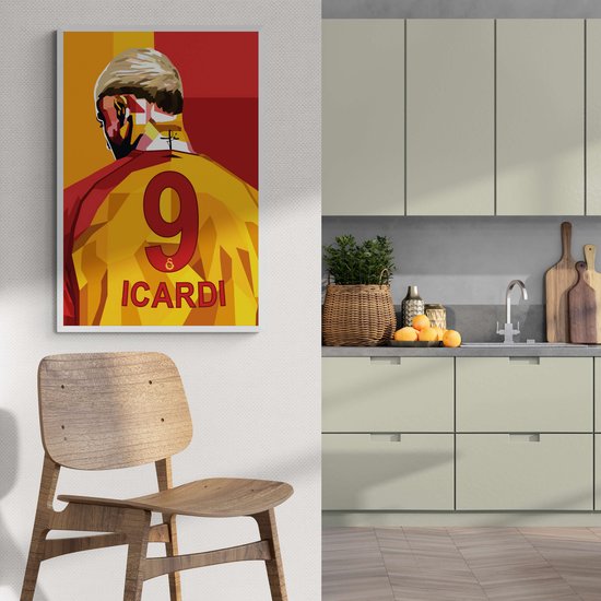 25 Artstreet Mauro Icardi - Poster numéro 9 - Galatasaray - Star de football - Numéro 9 Art - Icône de football - Décoration murale de sport - Souvenirs Icardi (taille 60 x 90