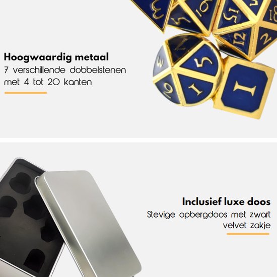 Doolhof Patroon Metalen Dobbelstenen Set - Genvi Games