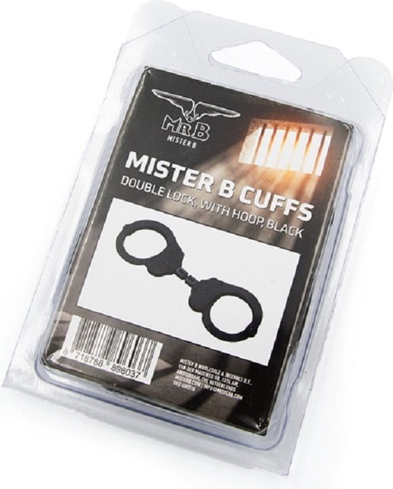 Mister B Cuff Double Lock avec cerceau Menottes Police - Noir