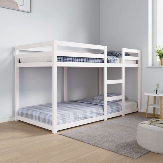 Stapelbed 90x190 cm massief grenenhout wit kopen