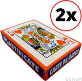 ESTARK® Luxe Speelkaarten 2 STUKS - Plastic Coating - Poker Kaarten - Kaartspel - Spelkaarten - Spel Kaart - 2 x 56 - Gezelschapsspel - Spelen - Playing Cards (2)