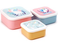 foto van Snackdoosjes eenhoorn unicorn set van 3 - Puckator