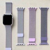 Horloge Bandje Geschikt voor Apple Watch 42/44/45/49 mm – - Milanees – Donker Groen - Roestvrij staal - Magneet Sluiting – Series 1/2/3/4/5/6/7/SE/ en Ultra